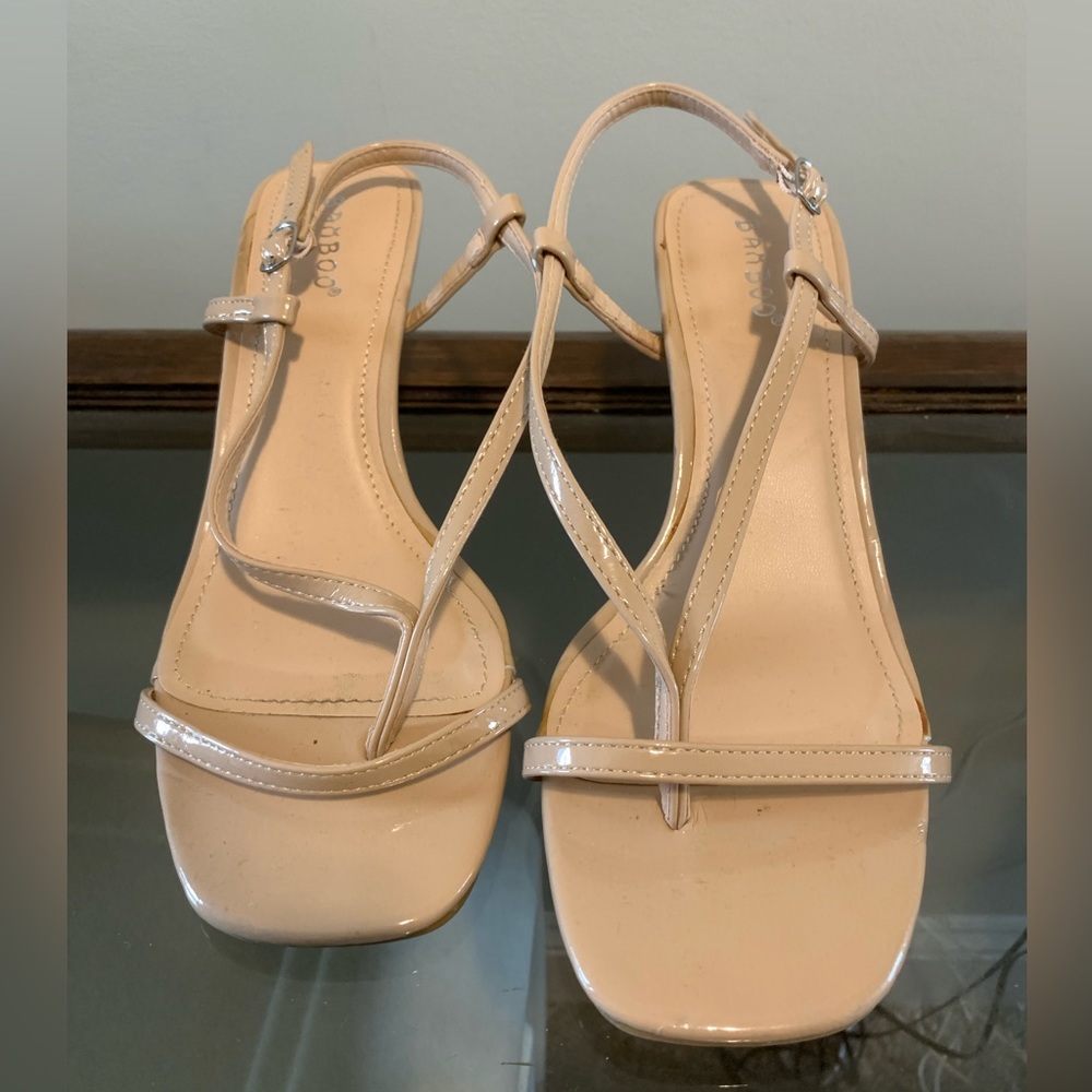 Tan Bamboo Sexy Strappy Heels